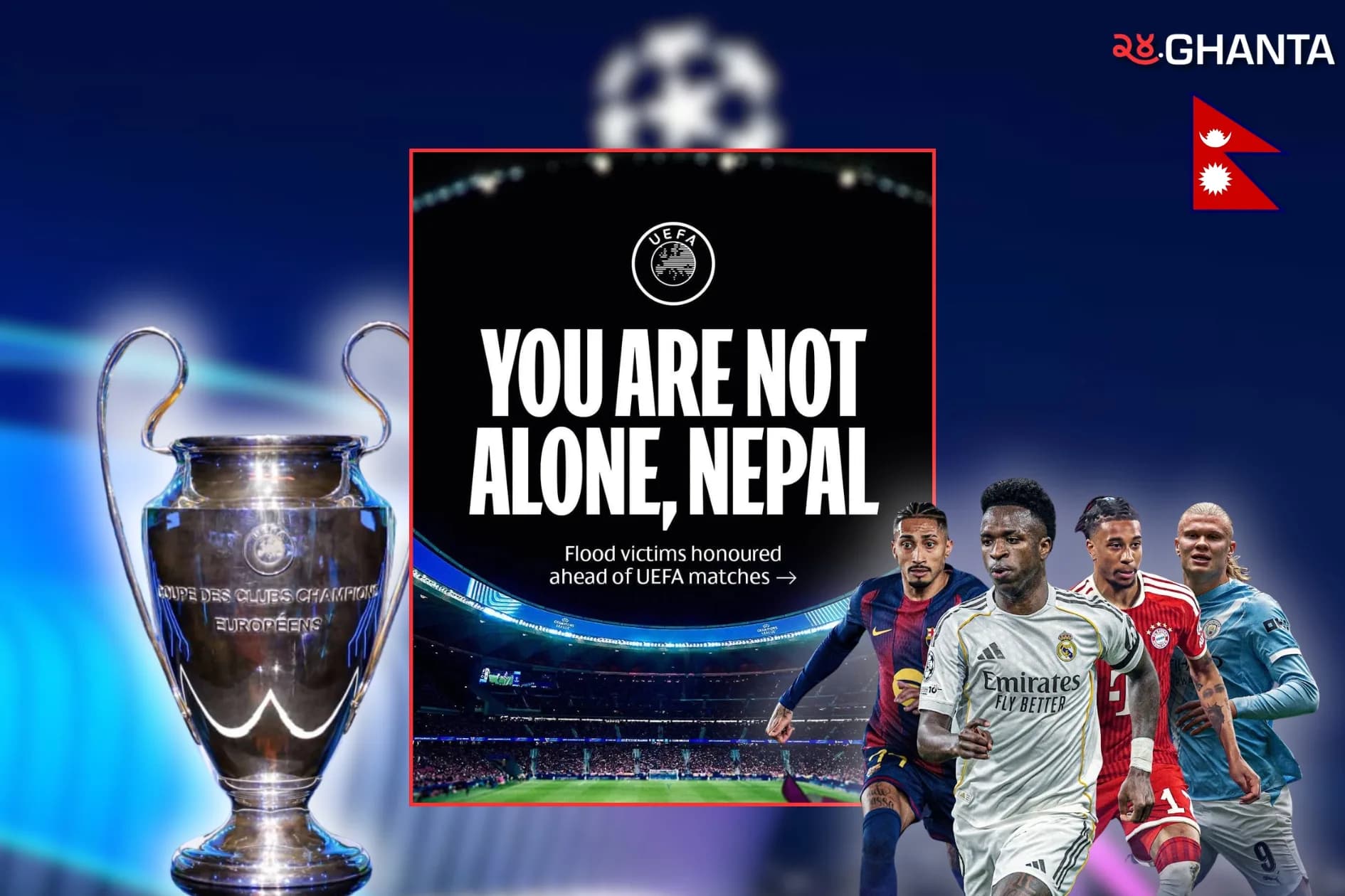European Football Stands With Nepal